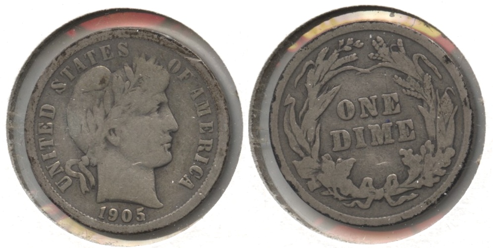 1905 Barber Dime VG-8