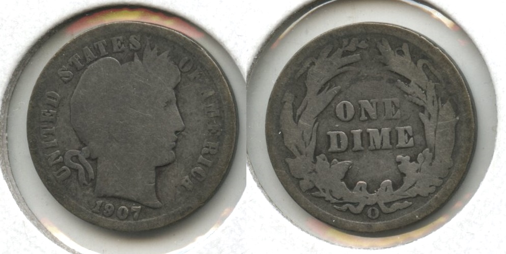 1907-O Barber Dime Good-4 #e