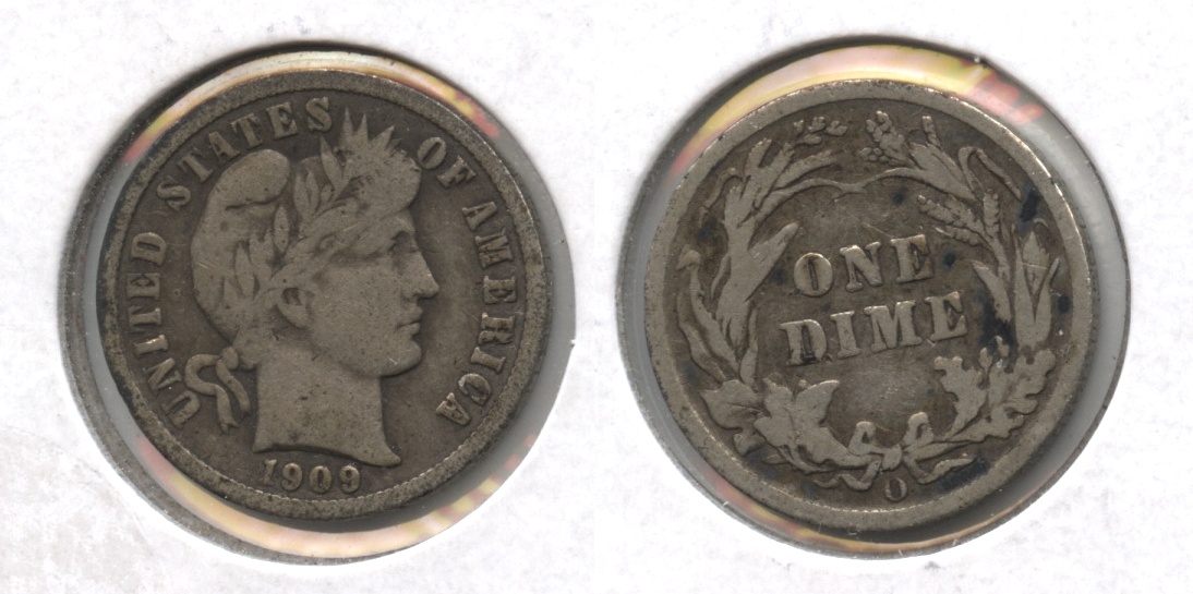 1909-O Barber Dime Fine-12 #a