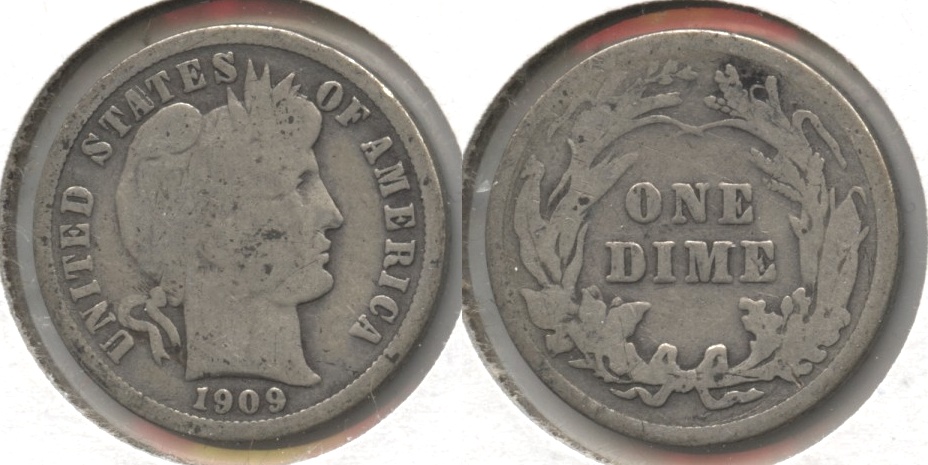 1909 Barber Dime Good-4