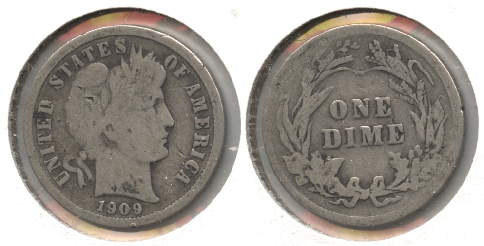 1909 Barber Dime Good-4 #c