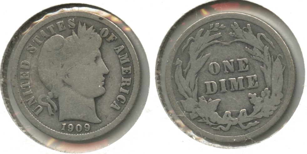 1909 Barber Dime Good-4 #g