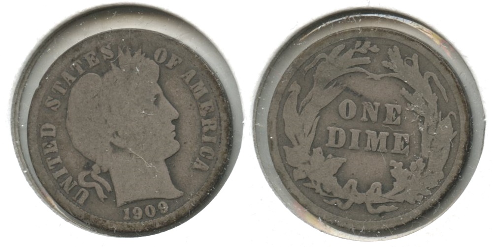 1909 Barber Dime Good-4 #l