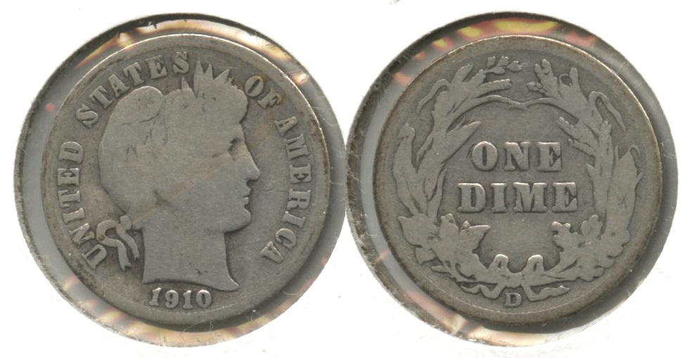 1910-D Barber Dime Good-4 #b