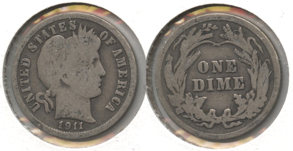 1911 Barber Dime Good-4 #h