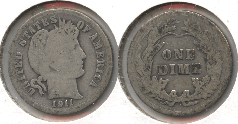 1911 Barber Dime Good-4 #k