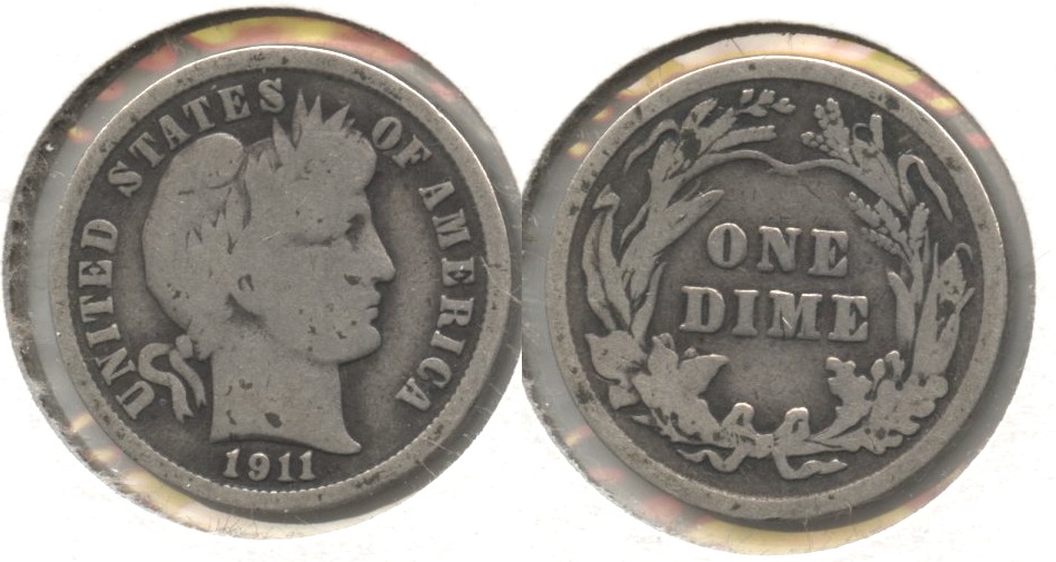1911 Barber Dime Good-4 #v