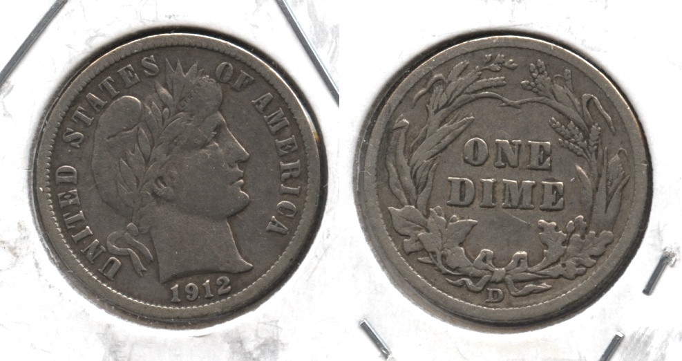 1912-D Barber Dime VF-20 #b
