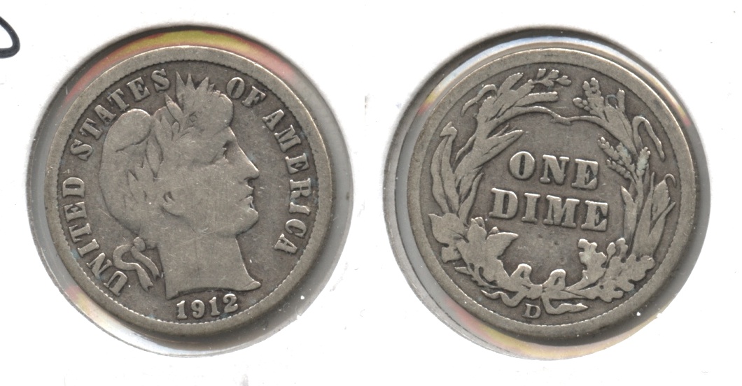 1912-D Barber Dime VG-8 #e