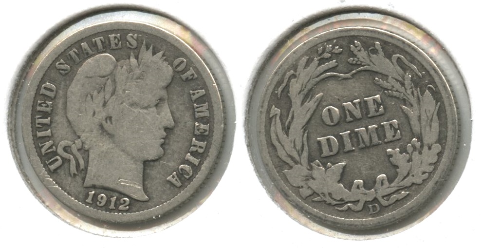 1912-D Barber Dime VG-8 #g