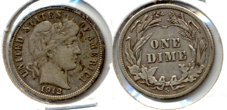 1912-S Barber Dime VF-20 a