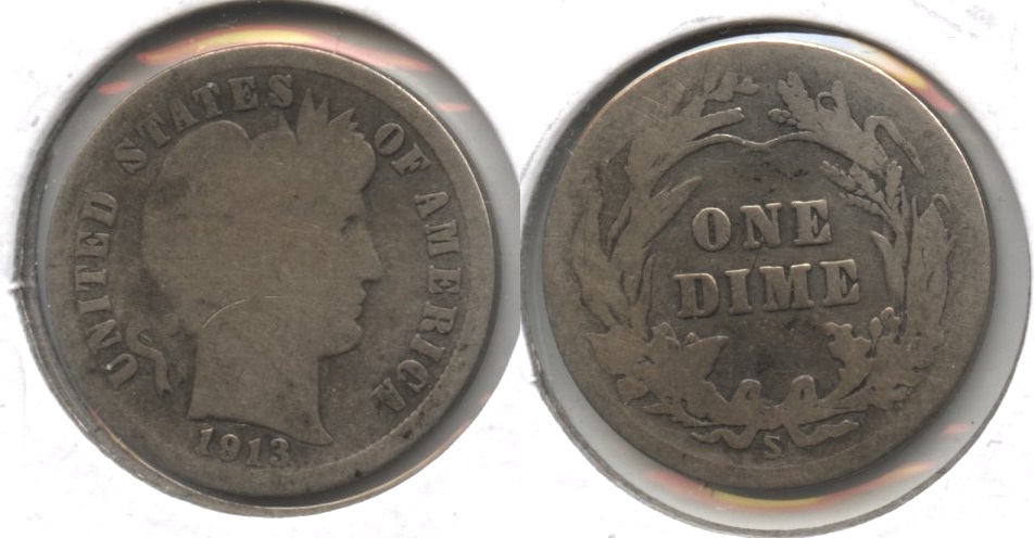 1913-S Barber Dime AG-3 #b