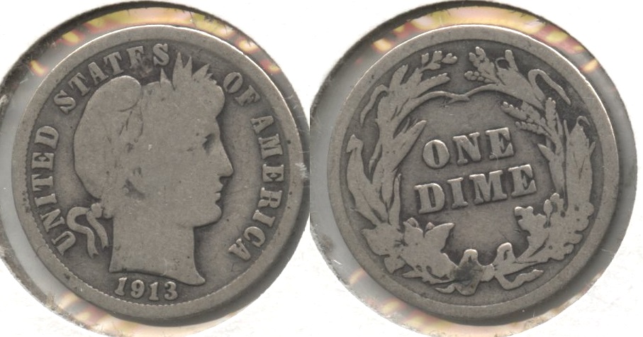 1913 Barber Dime Good-4 #af
