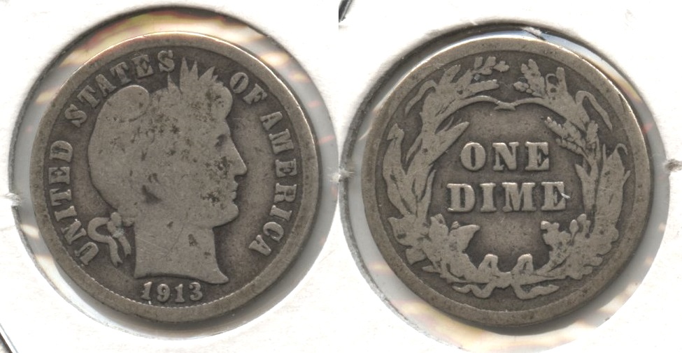 1913 Barber Dime Good-4 #ai