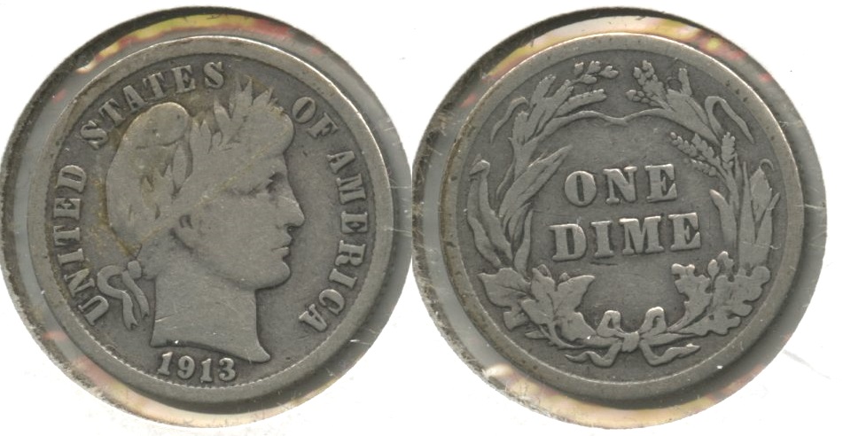 1913 Barber Dime VG-8 #n