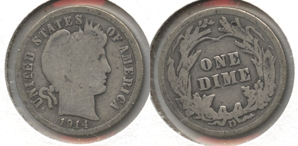 1914-D Barber Dime Good-4 #d
