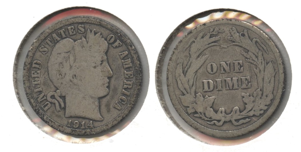 1914 Barber Dime Good-4 #ab