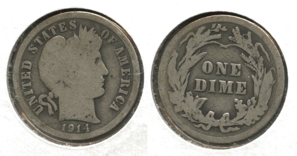 1914 Barber Dime Good-4 #ap