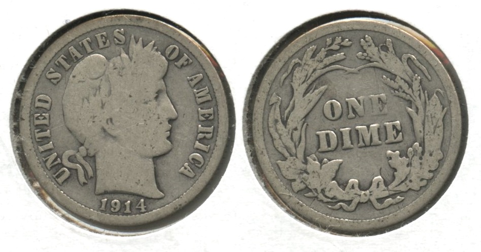 1914 Barber Dime Good-4 #ar