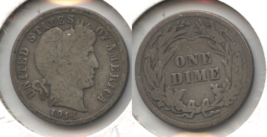 1914 Barber Dime Good-4 #f