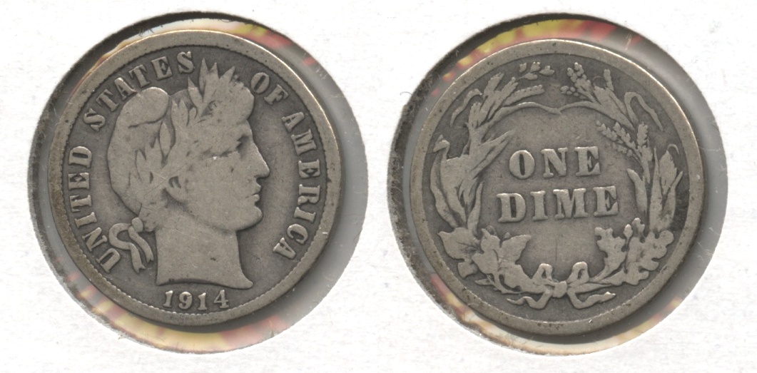1914 Barber Dime VG-8 #e