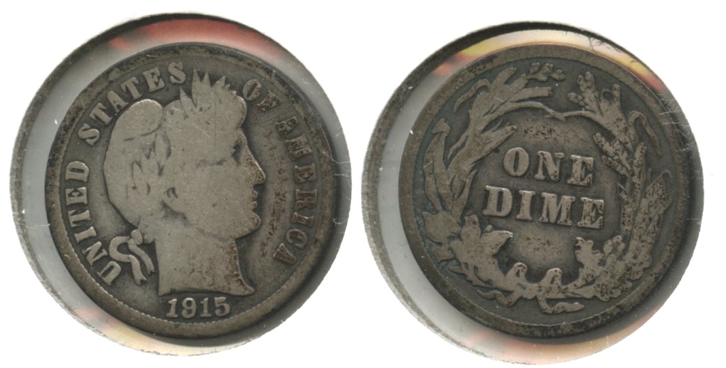 1915 Barber Dime Good-4 #b