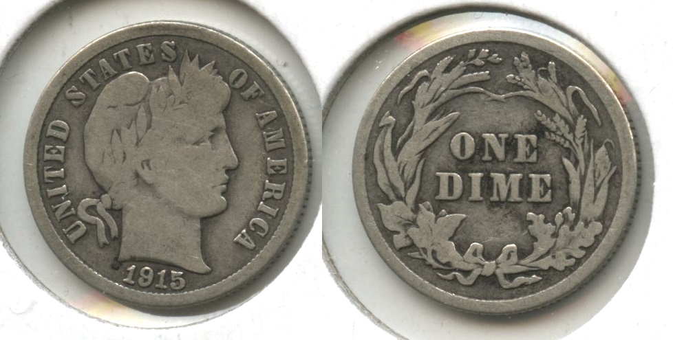 1915 Barber Dime VG-8 #d