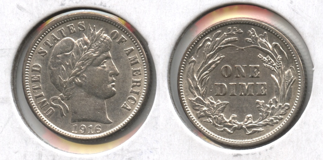 1916 Barber Dime AU-50 #c