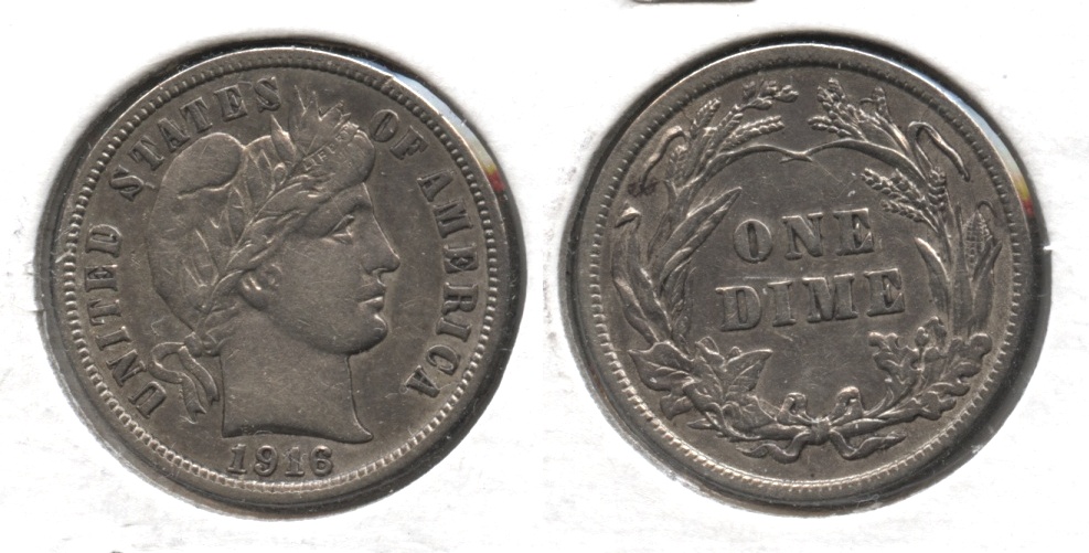 1916 Barber Dime EF-40