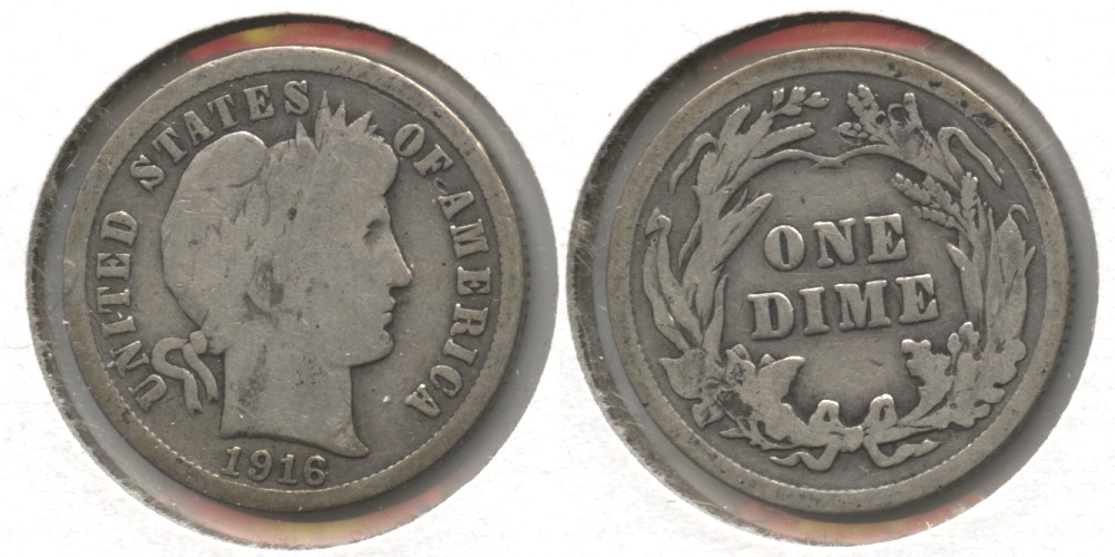 1916 Barber Dime Good-4 #n