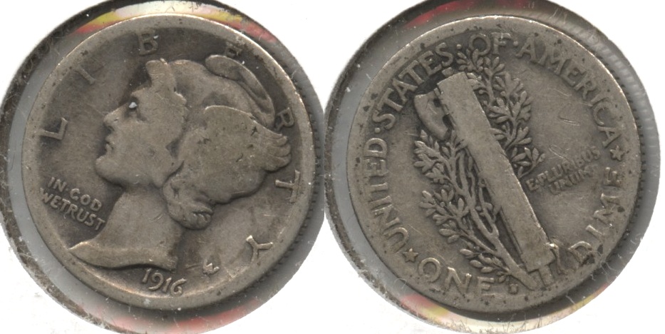1916-S Mercury Dime Good-4 #b
