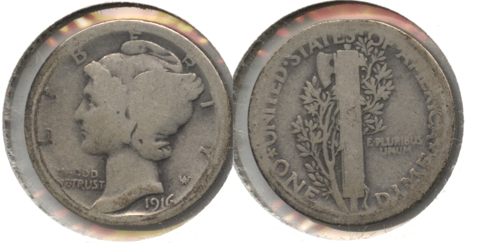 1916 Mercury Dime AG-3 #m