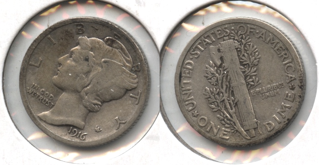 1916 Mercury Dime Fine-12 #h