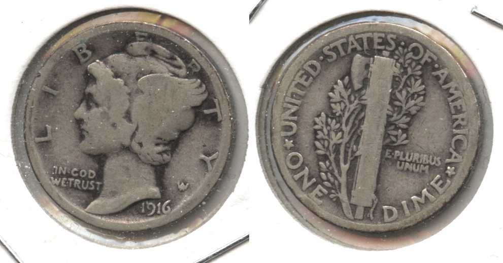 1916 Mercury Dime Good-4 #e