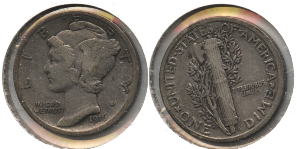 1916 Mercury Dime VF-20 #a