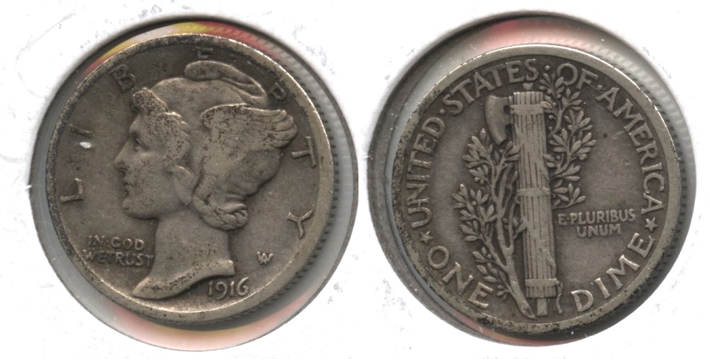 1916 Mercury Dime VF-20 #c