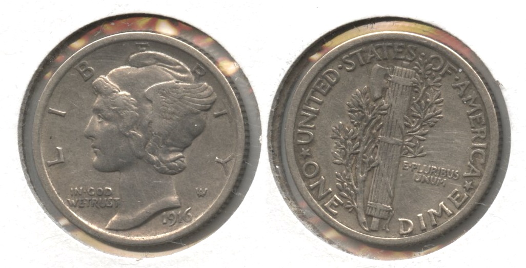 1916 Mercury Dime VF-20 #f