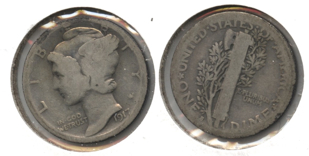 1917-S Mercury Dime AG-3 #a