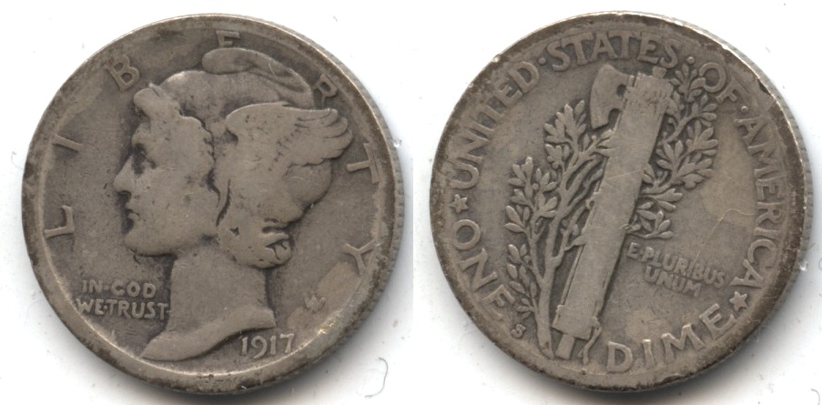 1917-S Mercury Dime Good-4 #a