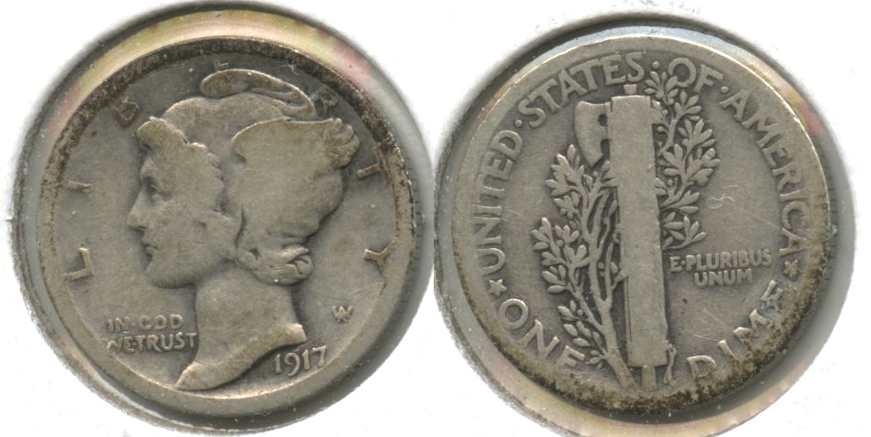 1917 Mercury Dime Good-4 #b