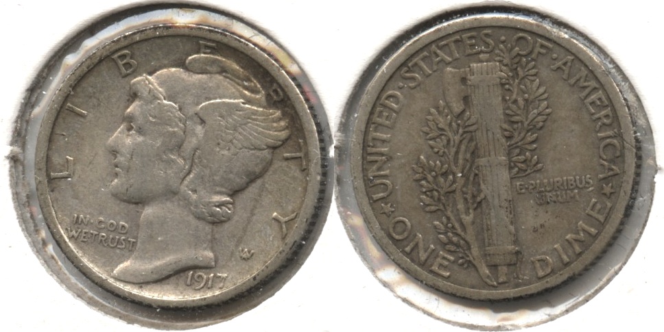 1917 Mercury Dime VF-20 #b