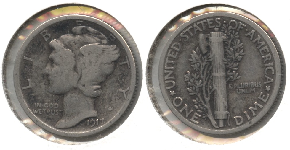 1917 Mercury Dime VG-8 #h
