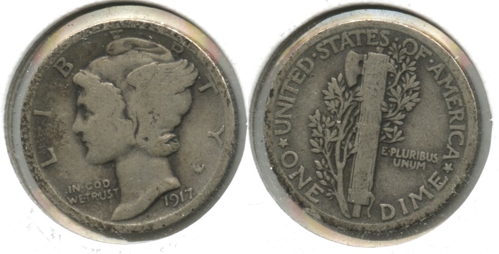1917 Mercury Dime VG-8 #j