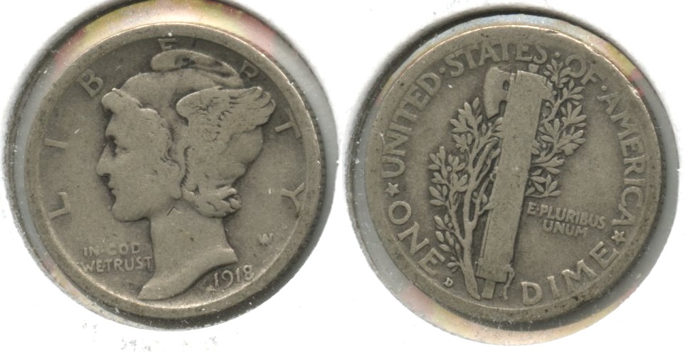1918-D Mercury Dime Good-4 #b