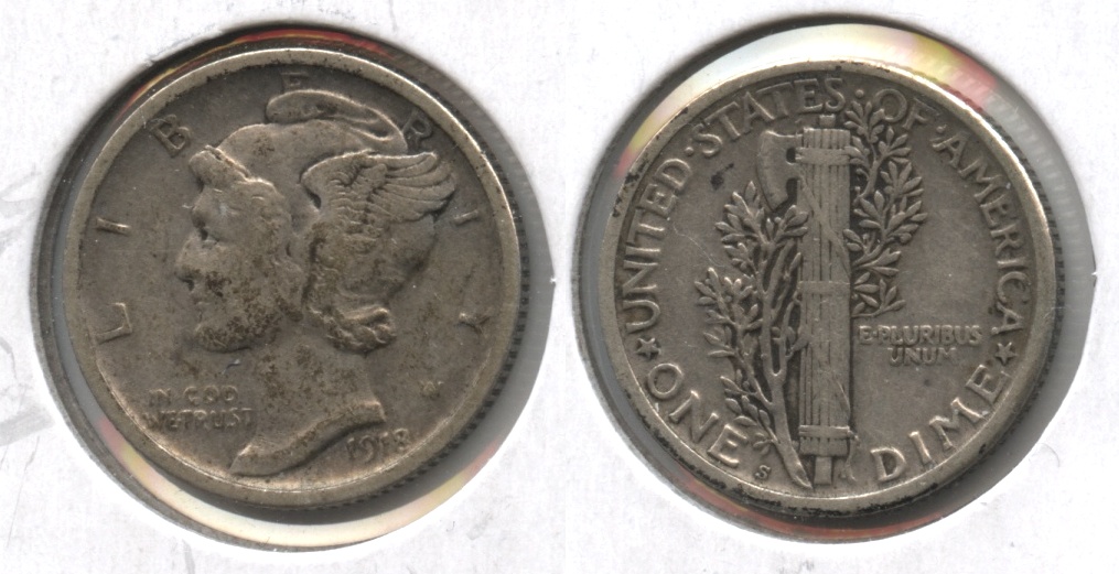 1918-S Mercury Dime VF-20 #c