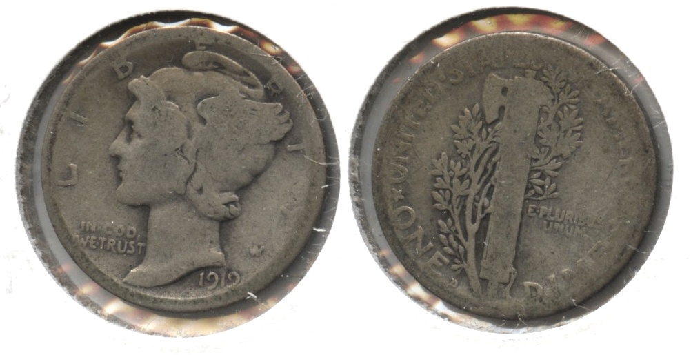 1919-D Mercury Dime AG-3 #m