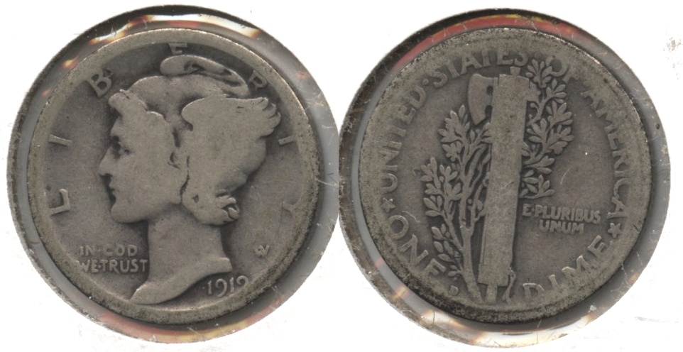 1919-D Mercury Dime AG-3 #o