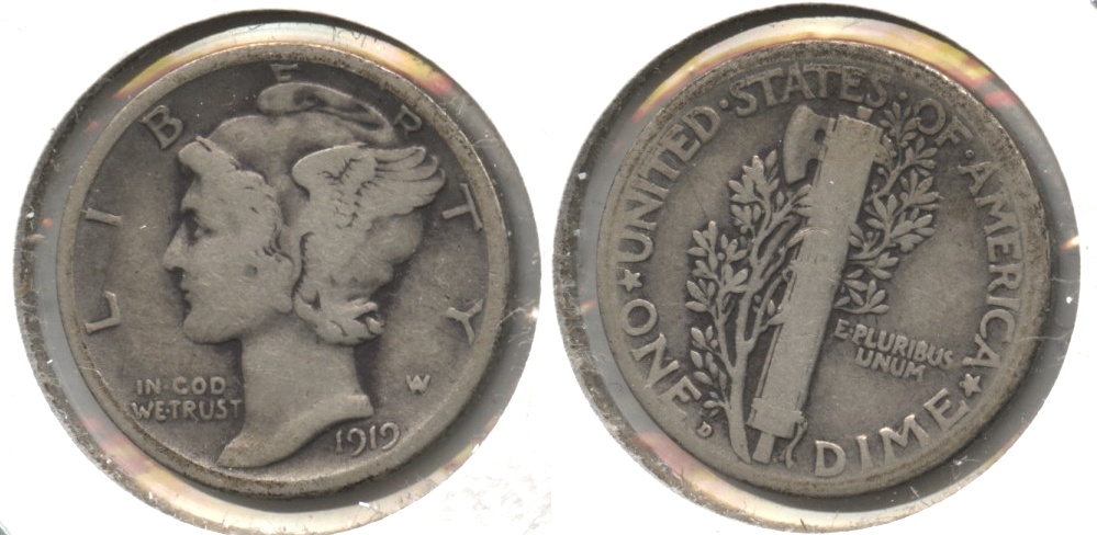 1919-D Mercury Dime Good-4 #b