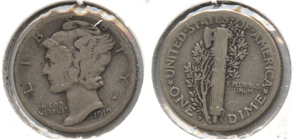 1919-D Mercury Dime VG-8