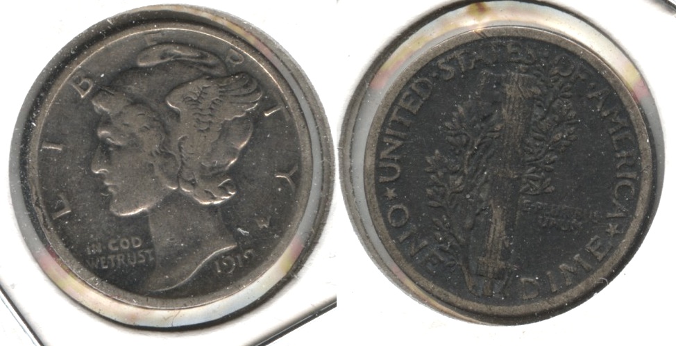 1919 Mercury Dime Fine-12